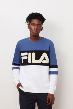 FILA Freddie Sweatshirts White / Black,Mens Clothing | CA.DUNWEZ140